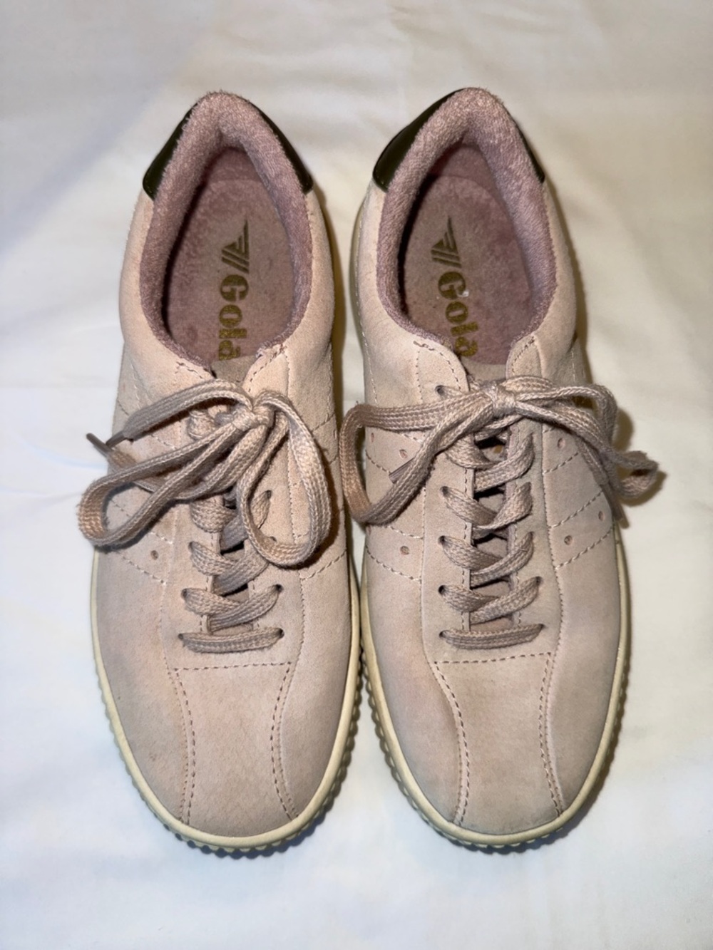 Gola Pink Suede Lace-Up Sneakers